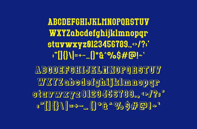 athletic slab font, sport font