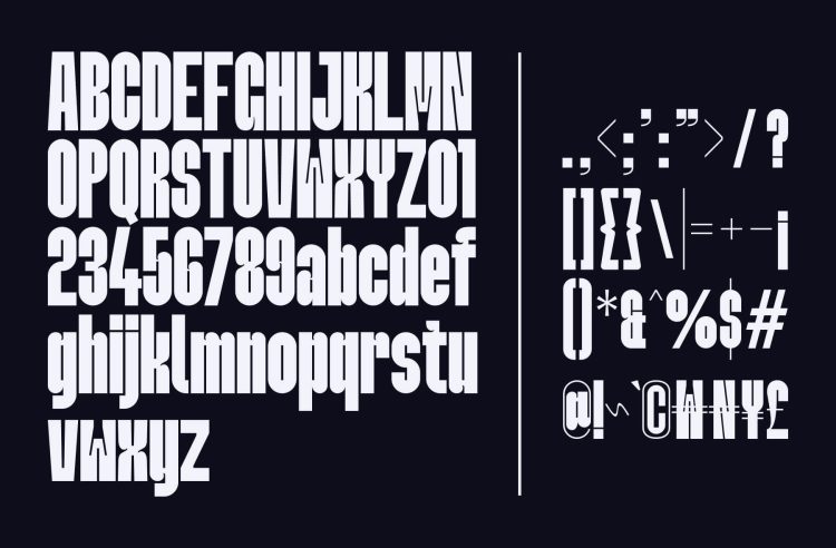 condensed typeface