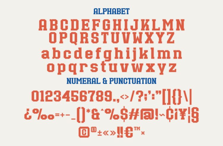 athletic slab font