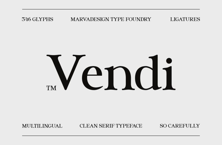 clean serif typeface