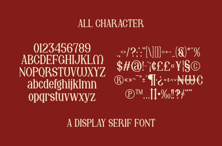 display serif font