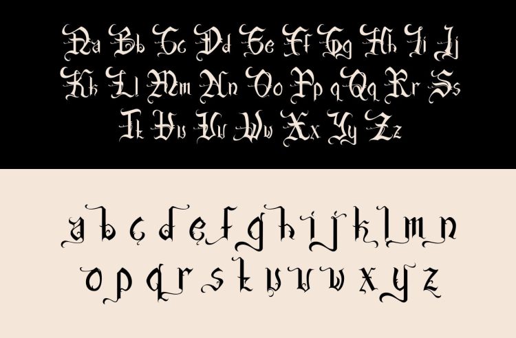 fancy blackletter font