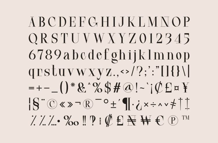 Minimalist Serif Typeface