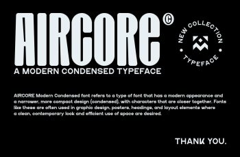 Modern Condensed Typeface