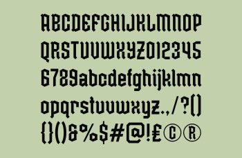 modern gothic typeface