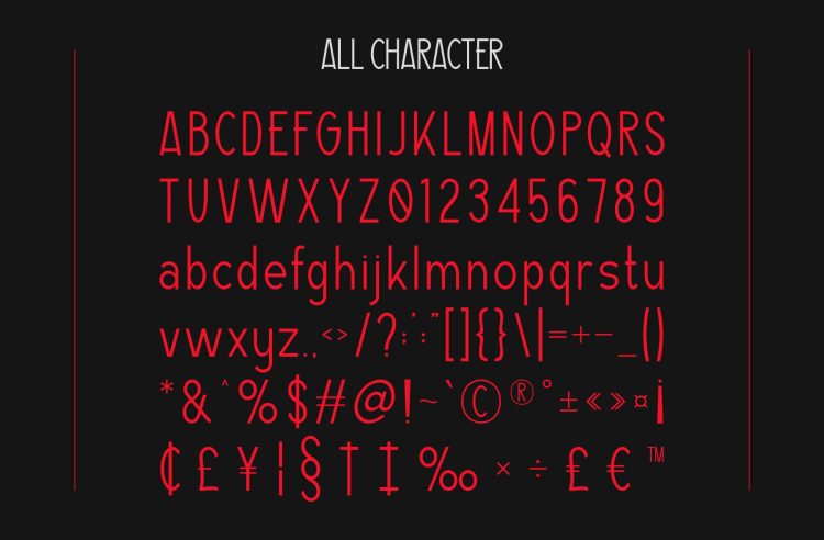 Modern Sans Serif Typeface