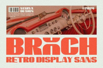 Retro Display Sans Serif Font