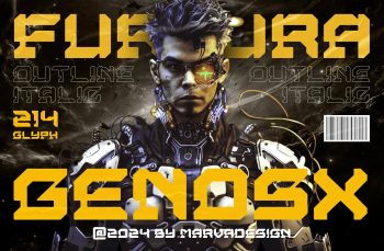 retro future font