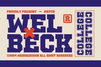 Retro Slab College Font