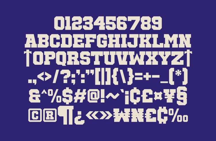 Retro Slab College Font