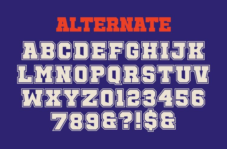 Retro Slab College Font