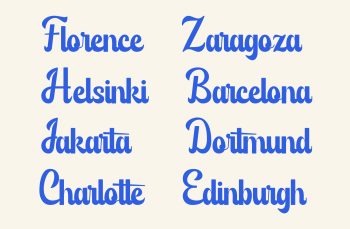 Modern Script Typeface