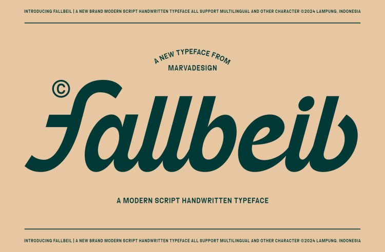 Modern Script Typeface