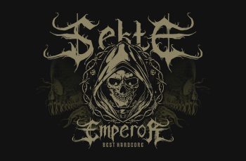 decorative black metal typeface