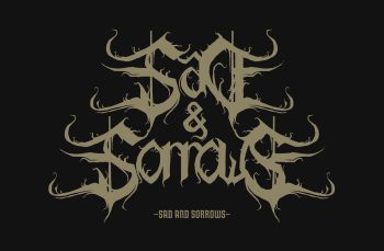 decorative black metal typeface