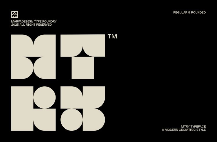 Modern Geometric Typeface