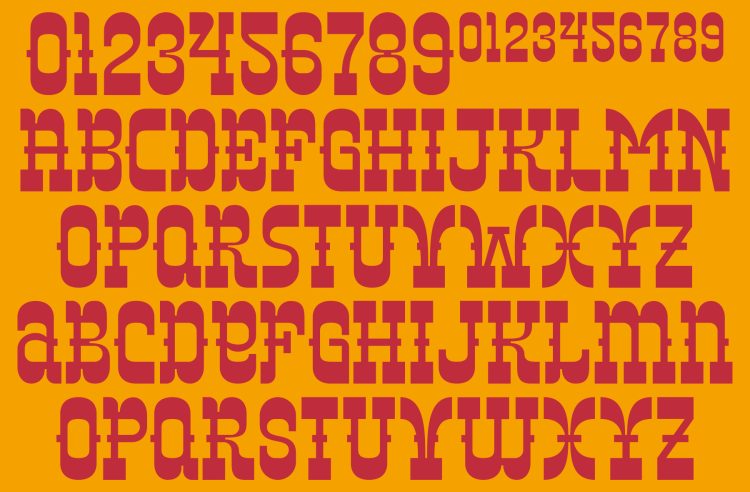 Slab Serif Western Typeface