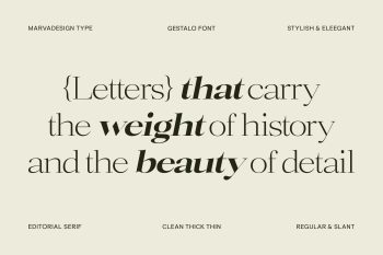 Elegant Family Serif typeface
