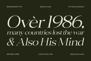 Elegant Family Serif typeface