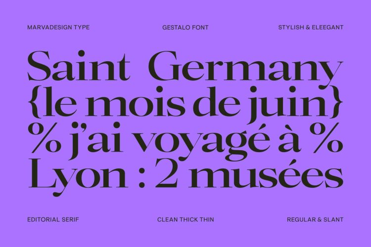 Elegant Family Serif typeface