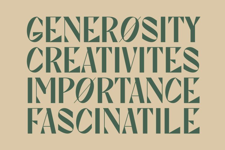 Unique Display Sans Serif Typeface