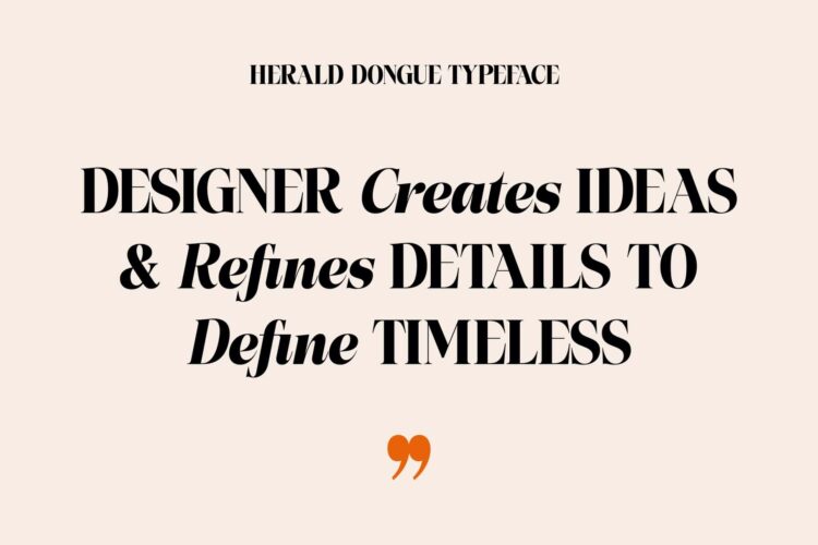 Stylish Elegant Serif Typeface