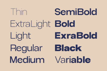 Modern Family Sans Serif Typeface