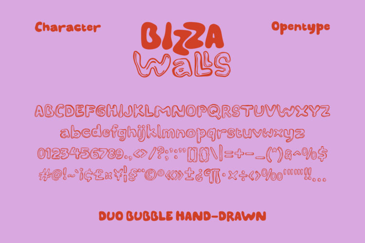 Duo Bubble Handdrawn Typeface