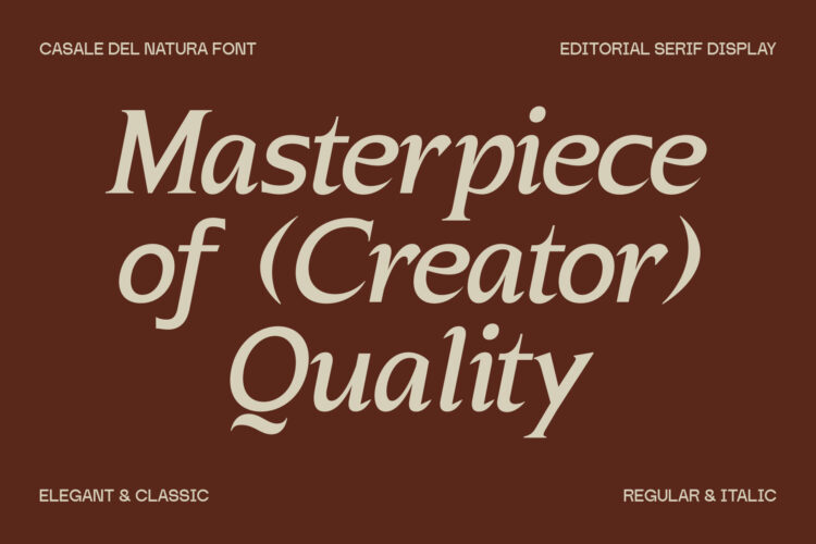 Elegant Editorial Serif Typeface