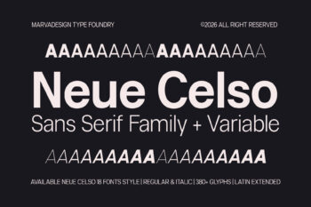 Contemporary Geometric Sans Serif Typeface