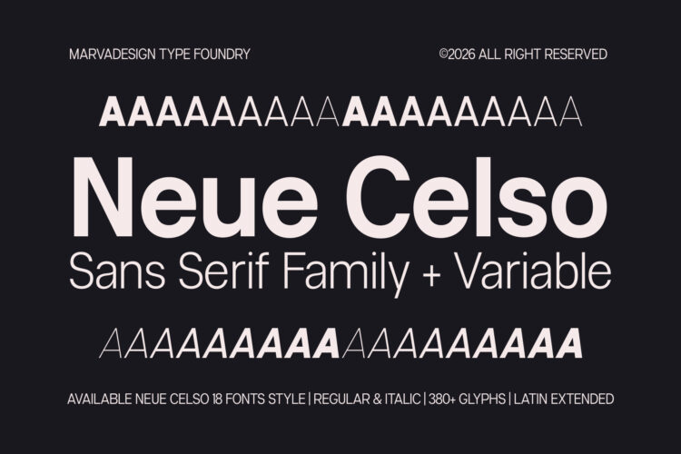 Contemporary Geometric Sans Serif Typeface