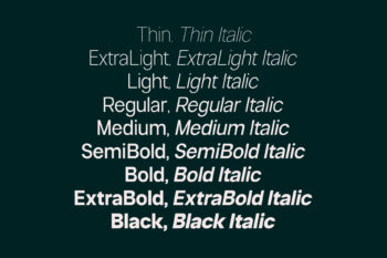 Contemporary Geometric Sans Serif Typeface