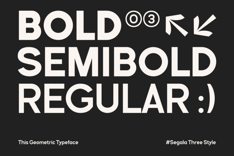 Modern Geometric Sans Serif Typeface