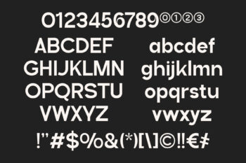 Modern Geometric Sans Serif Typeface