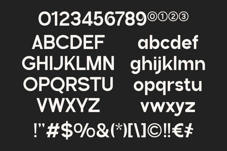 Modern Geometric Sans Serif Typeface