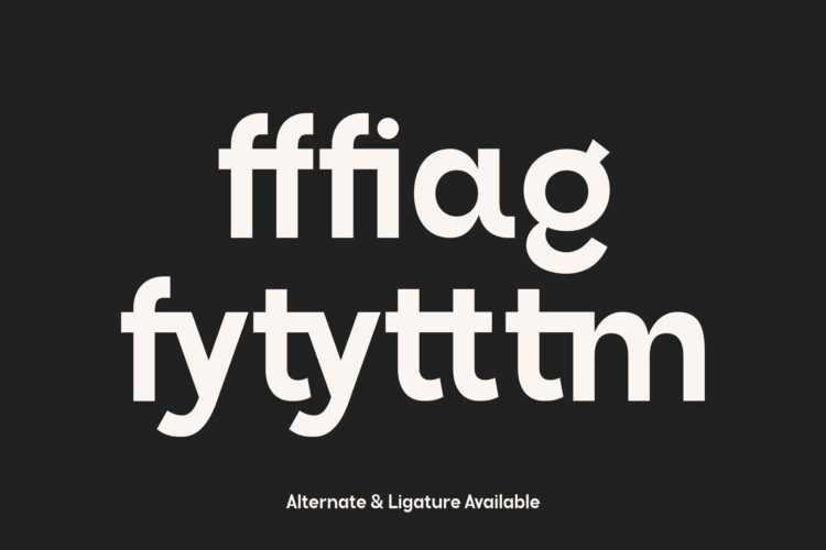 Modern Geometric Sans Serif Typeface