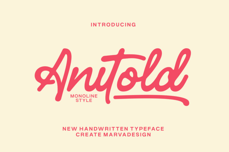Modern Monoline Handwritten Typeface