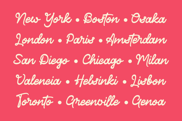 Modern Monoline Handwritten Typeface