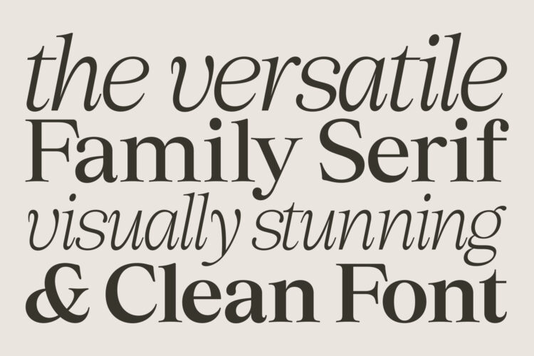 Elegant Family Serif Typeface