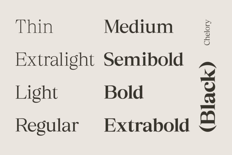 Elegant Family Serif Typeface