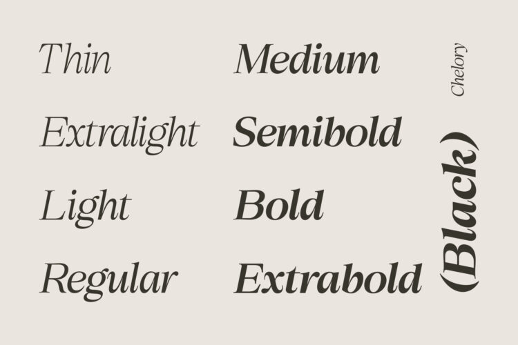 Elegant Family Serif Typeface