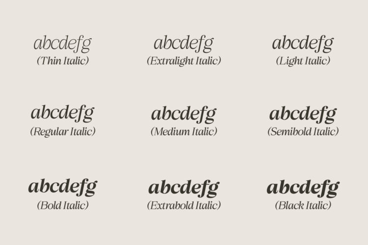 Elegant Family Serif Typeface