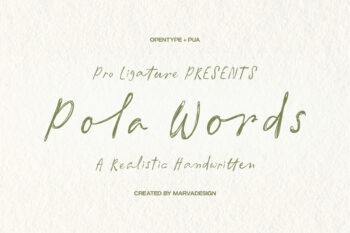 Realistic Handwritten Typeface