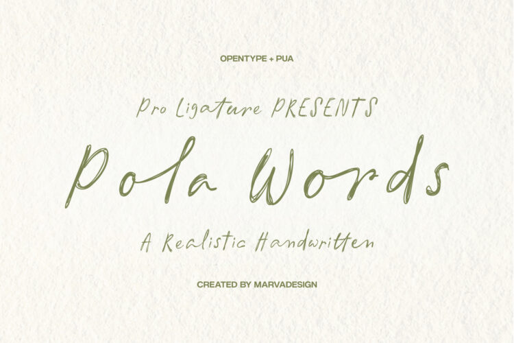 Realistic Handwritten Typeface