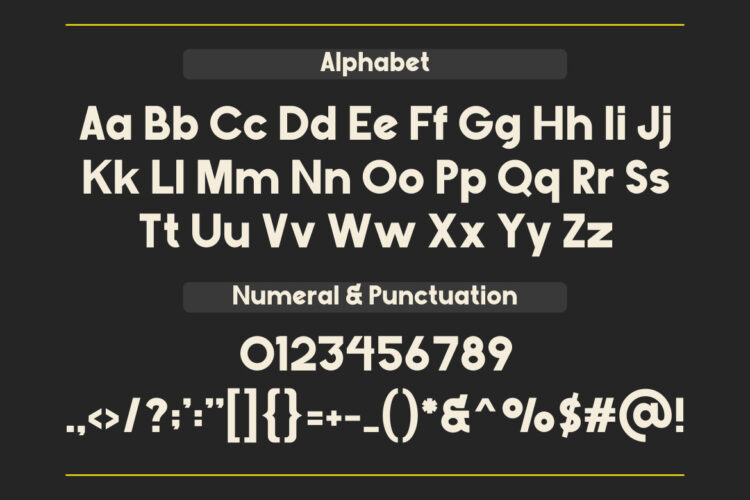 Modern Sans Serif Typeface